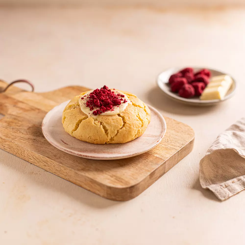 Cookie chocolat blanc cœur framboises(CKCBF01)