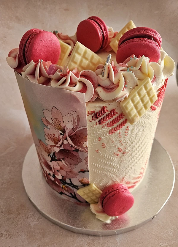 Layer Cake fruits et chocolat blanc